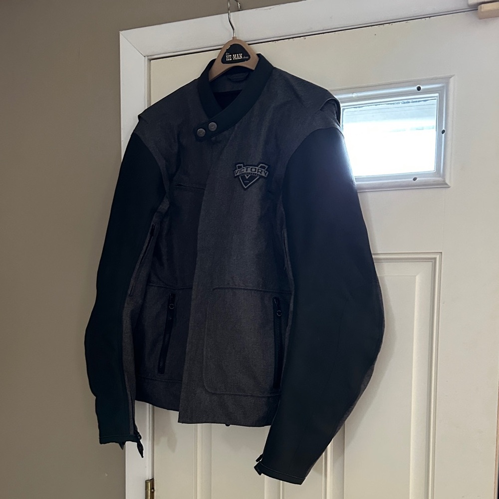 Victory Motorcycle Bagger Two-Tone Bomber Jacket